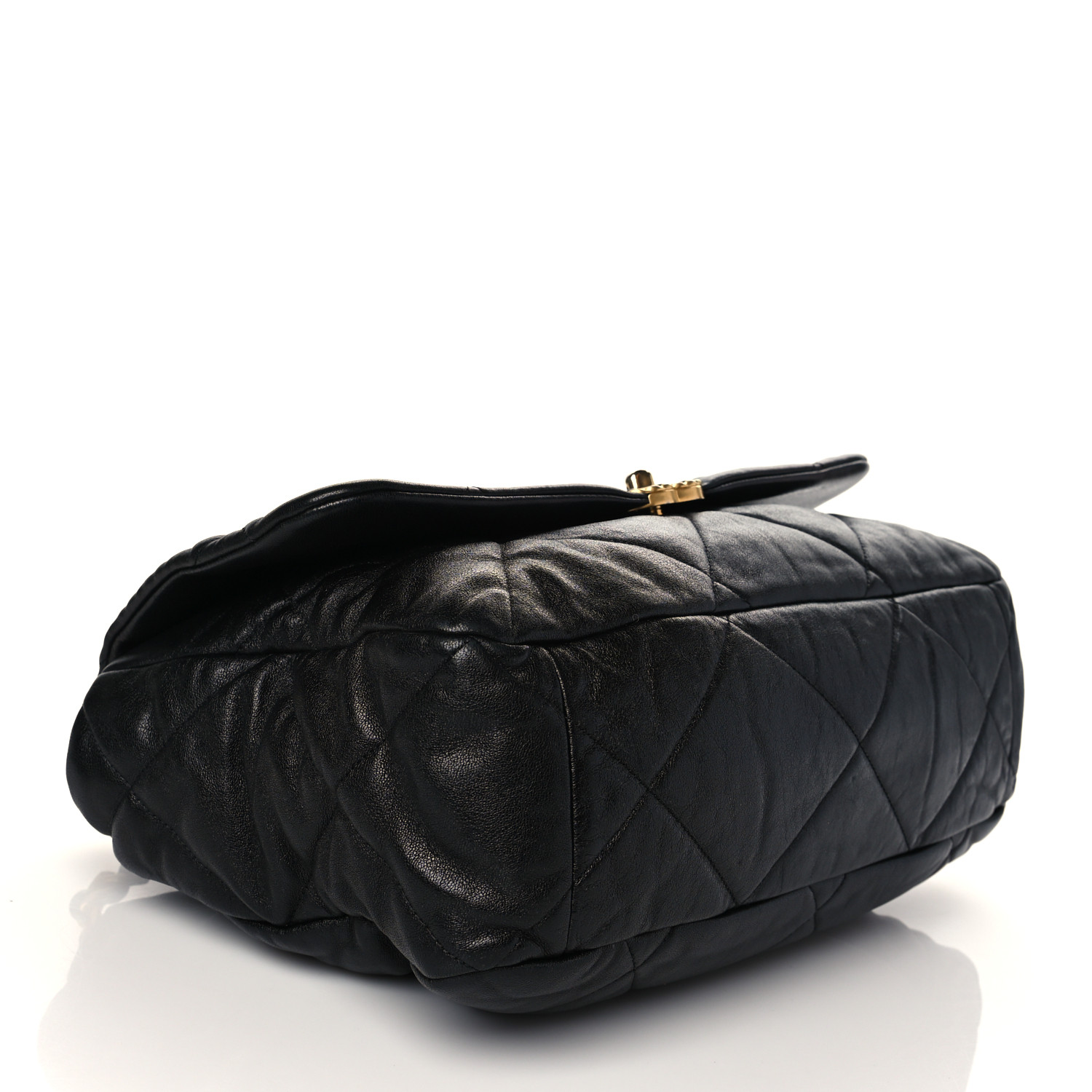 Lambskin Quilted Chanel 19 Flap Black