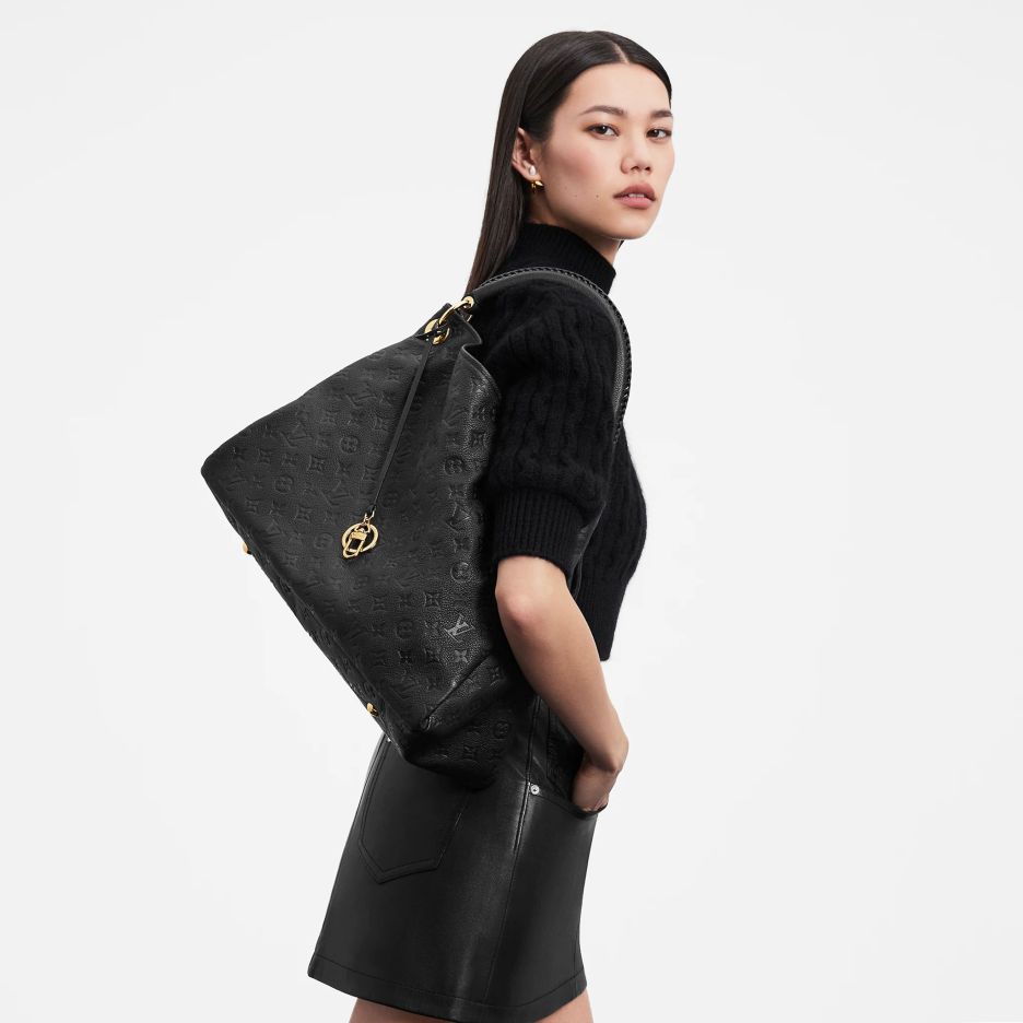 Louis Vuitton Artsy Black MM M41066 Poche felli