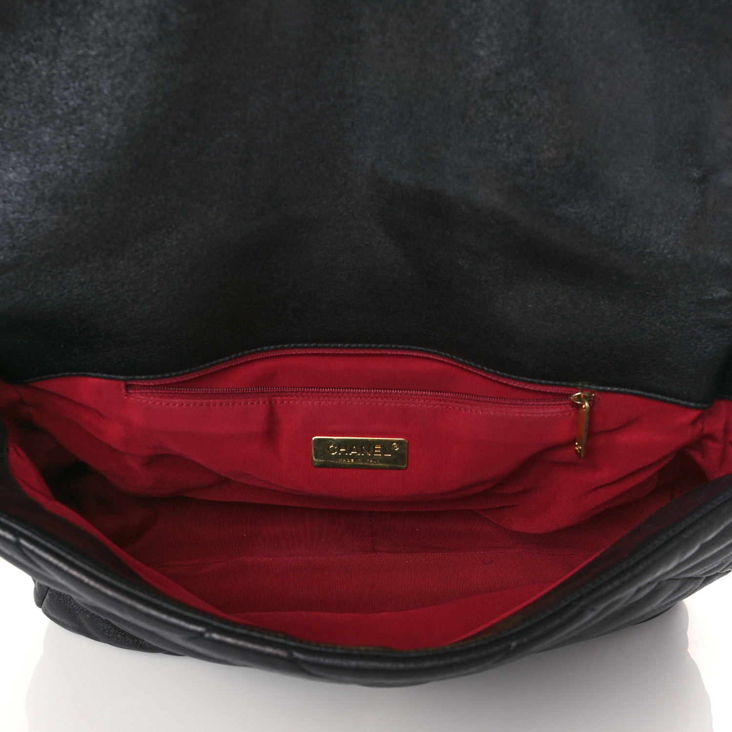 Lambskin Quilted Chanel 19 Flap Black