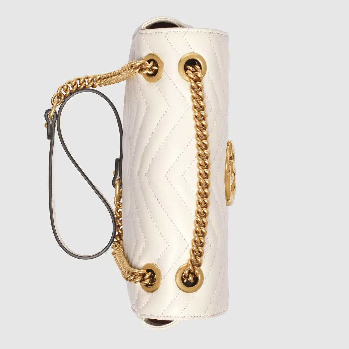 G Marmont Small White Matelass Shoulder Bag