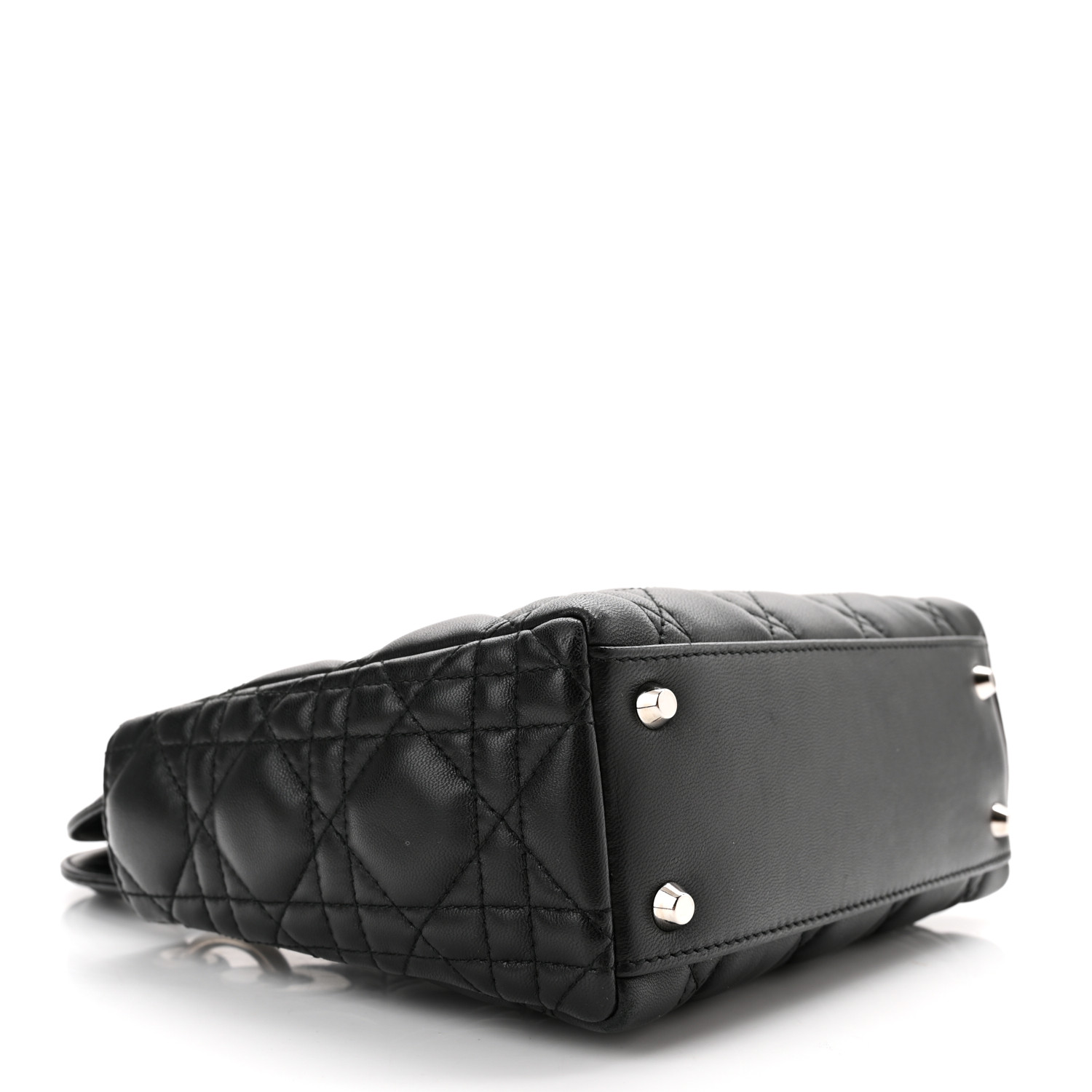 Lambskin Cannage Mini Lady Dior Black(6.5 x 6 x 3 in)