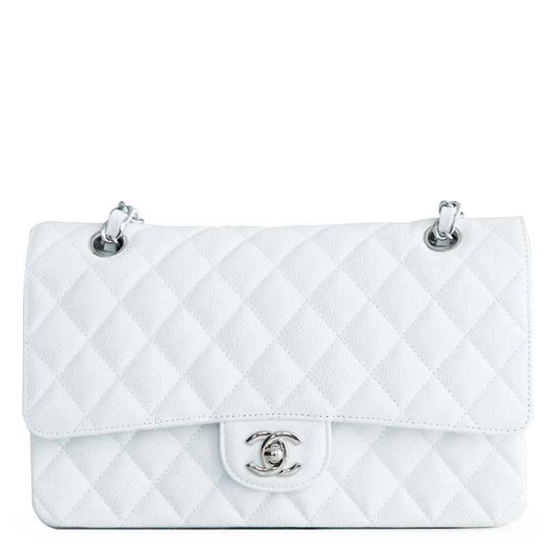 ãð¥Special Offersð¥ãCaviar Quilted Medium Double Flap White