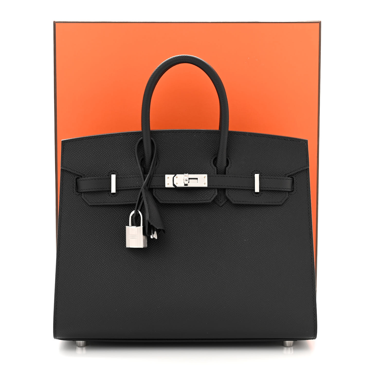 Epsom Birkin Sellier 25 Black(Silver Lock)