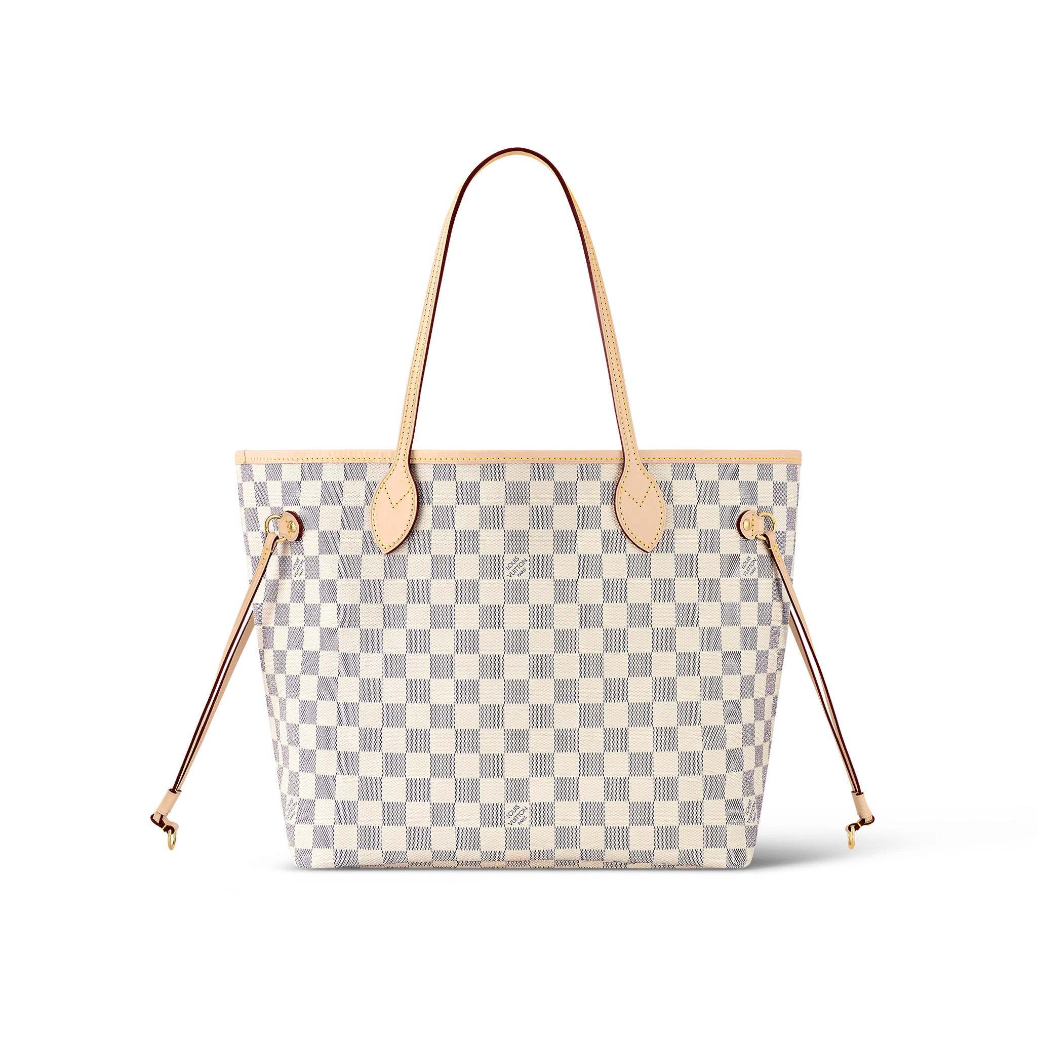 Louis Vuitton N40603 Neverfull MM Rose Ballerine Damier Azur Canvas