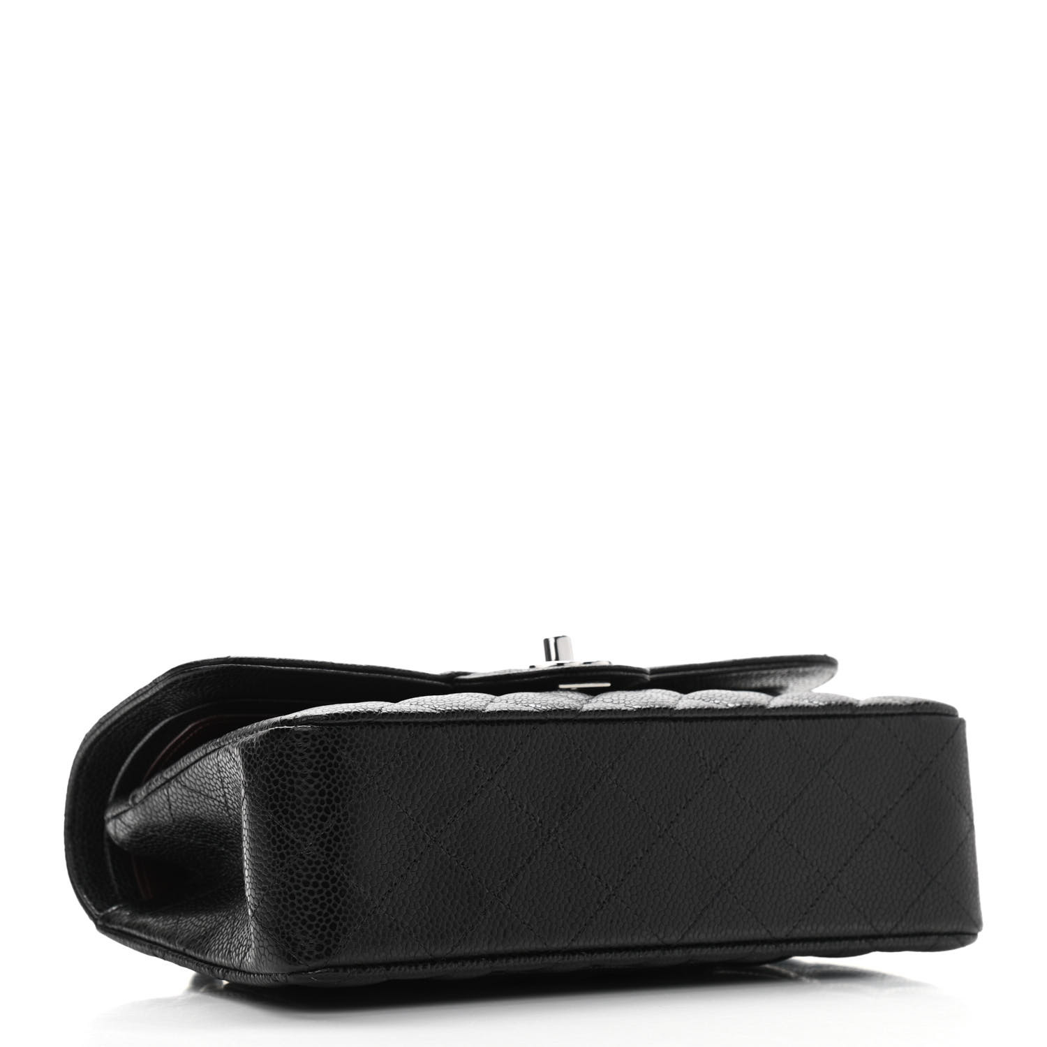 Caviar Quilted Small Double Flap Black