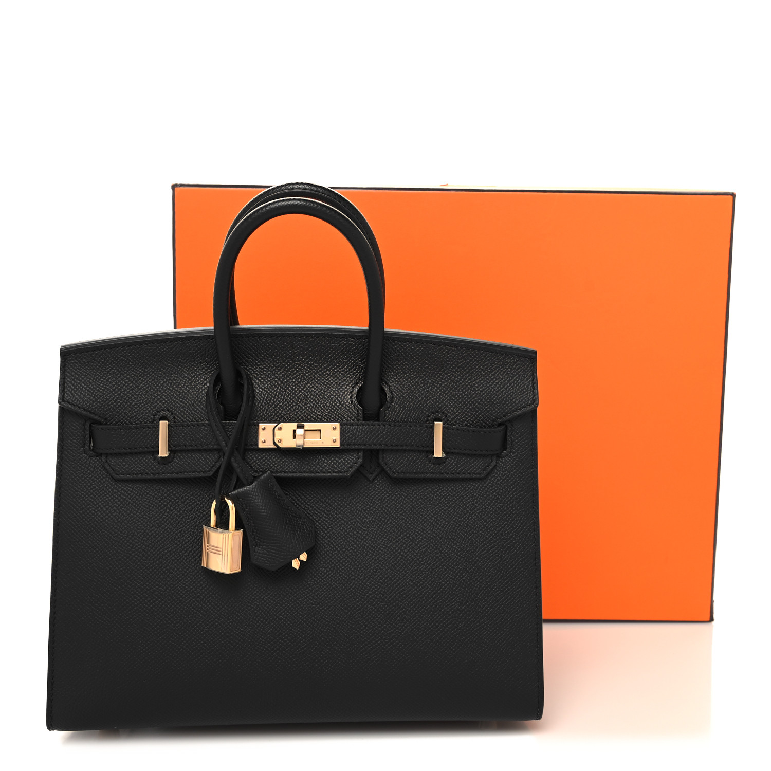 Epsom Birkin Sellier 25 Black(Golden Lock)