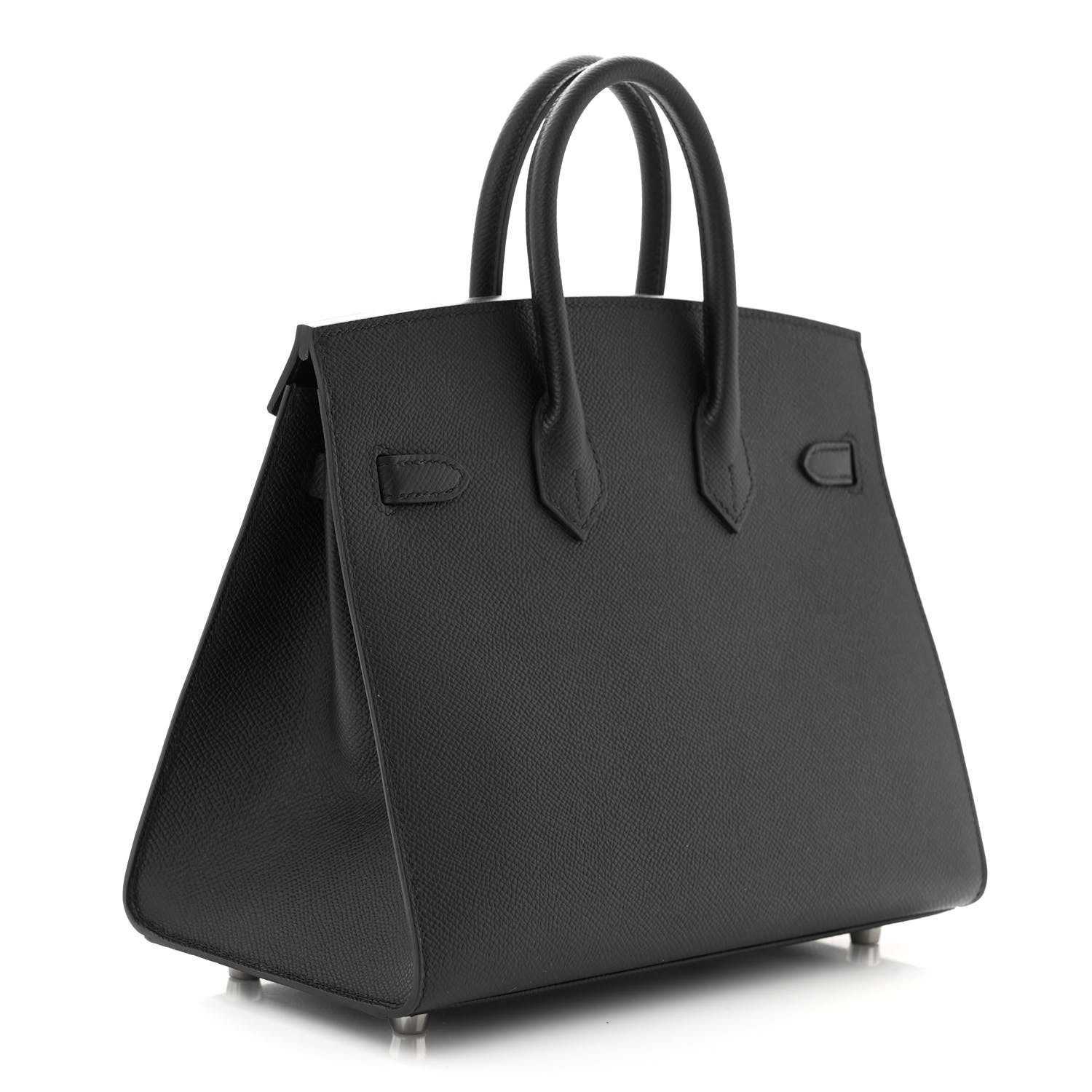 Epsom Birkin Sellier 25 Black(Silver Lock)