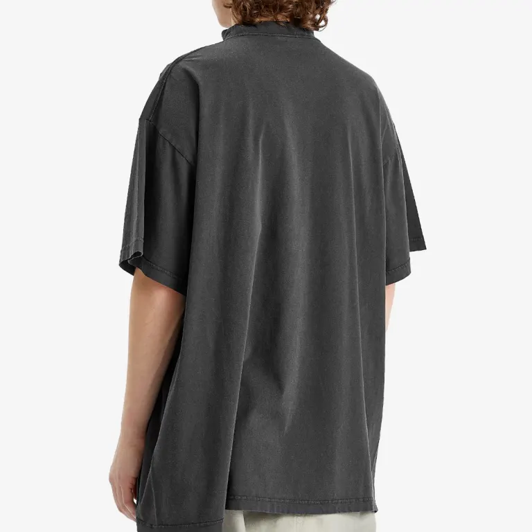 BALENCIAGA GETARIA TUBULAR OVERSIZED T-SHIRT Faded Washed Black