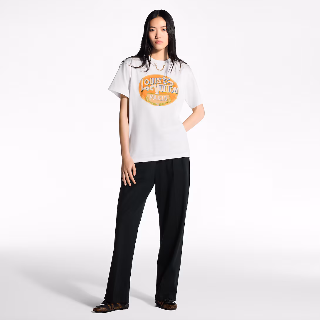 LV-1AHISY  Paris Travel Stamp T-Shirt