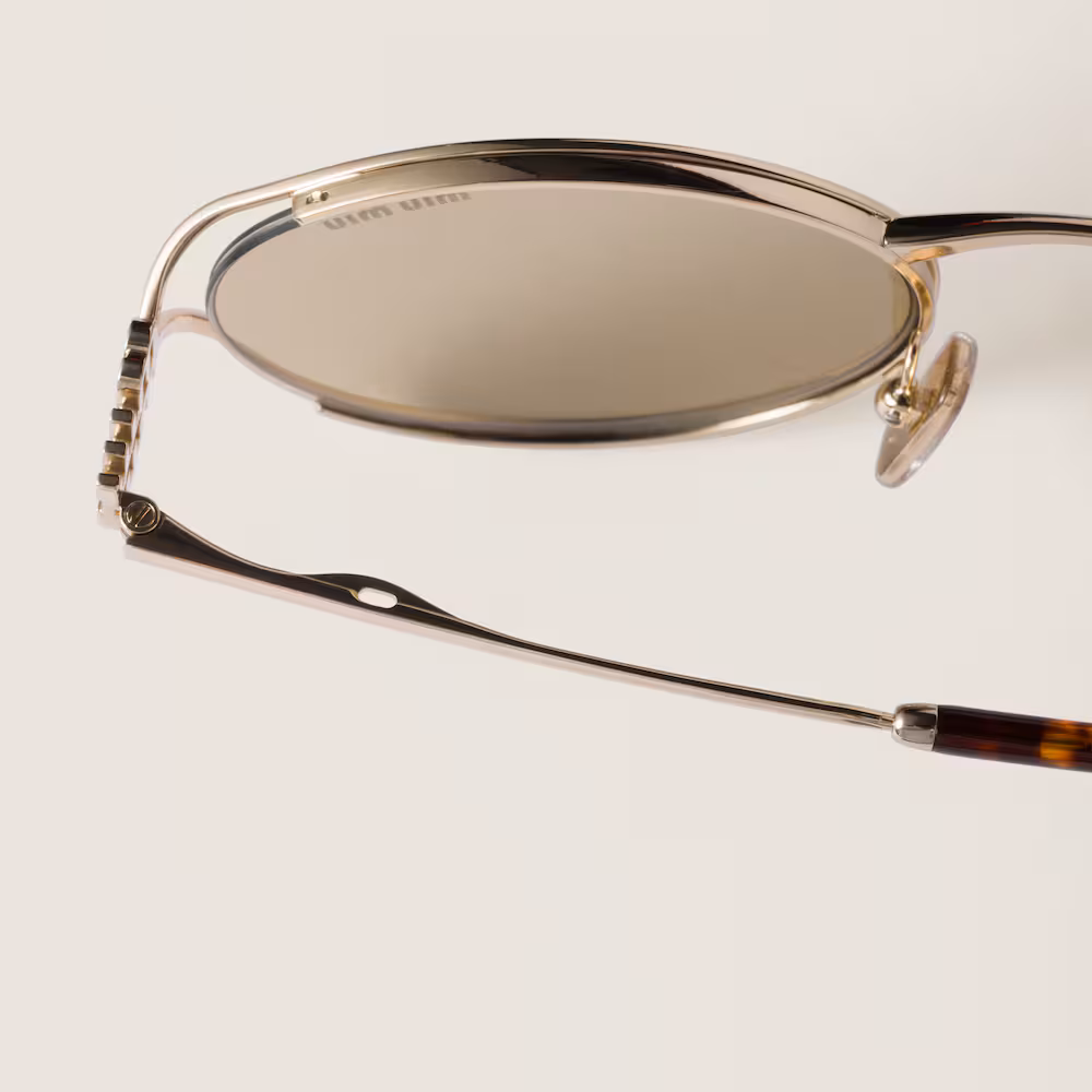 FROM THE RUNWAY Miu Miu Logo sunglasses- Camomile Lenses