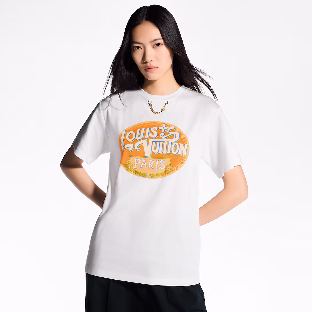 LV-1AHISY  Paris Travel Stamp T-Shirt