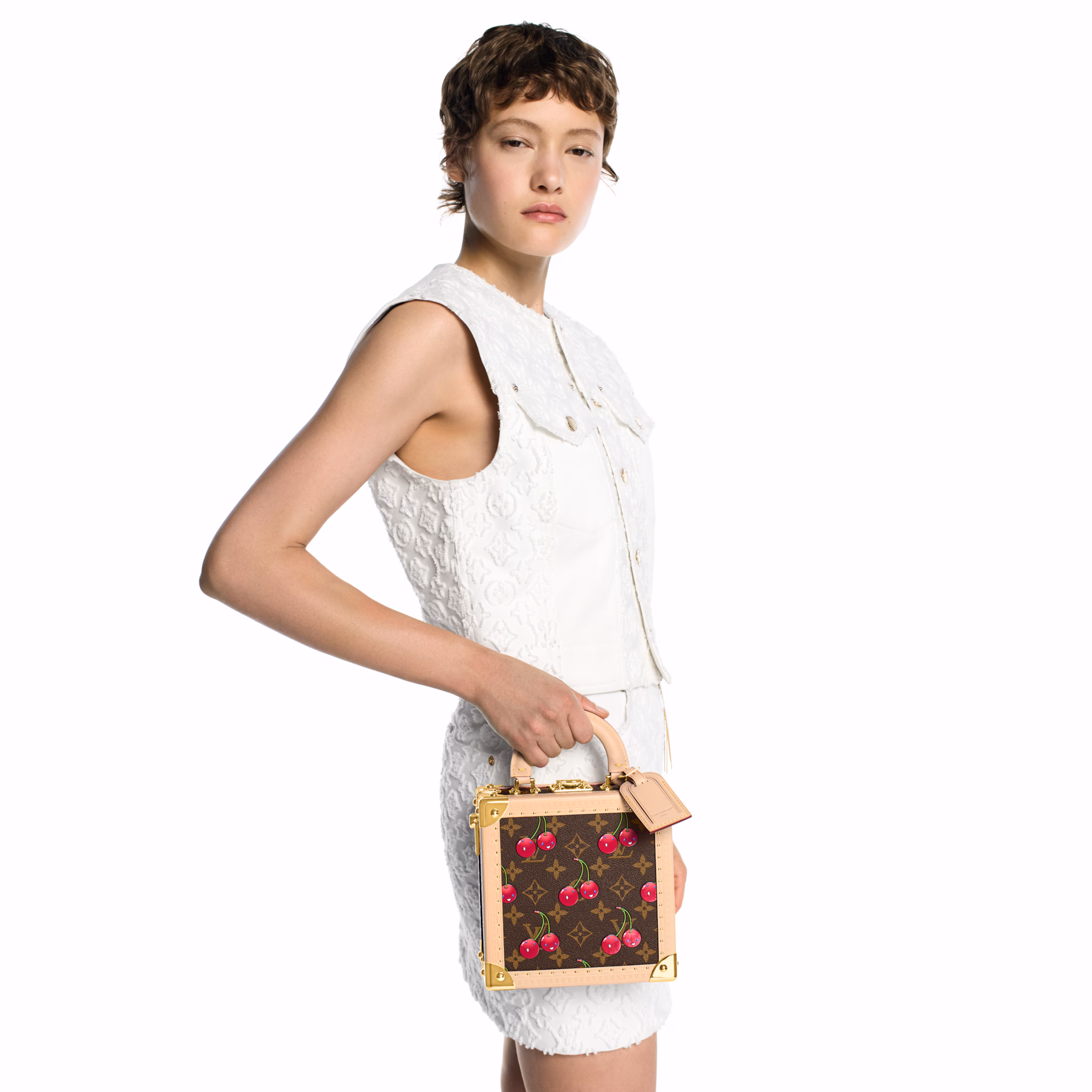 LV x TM Mini Square Trunk Cherry M14040