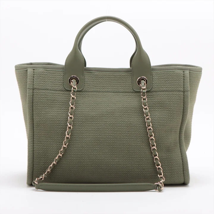 Chanel Khaki Deauville Shopping Tote