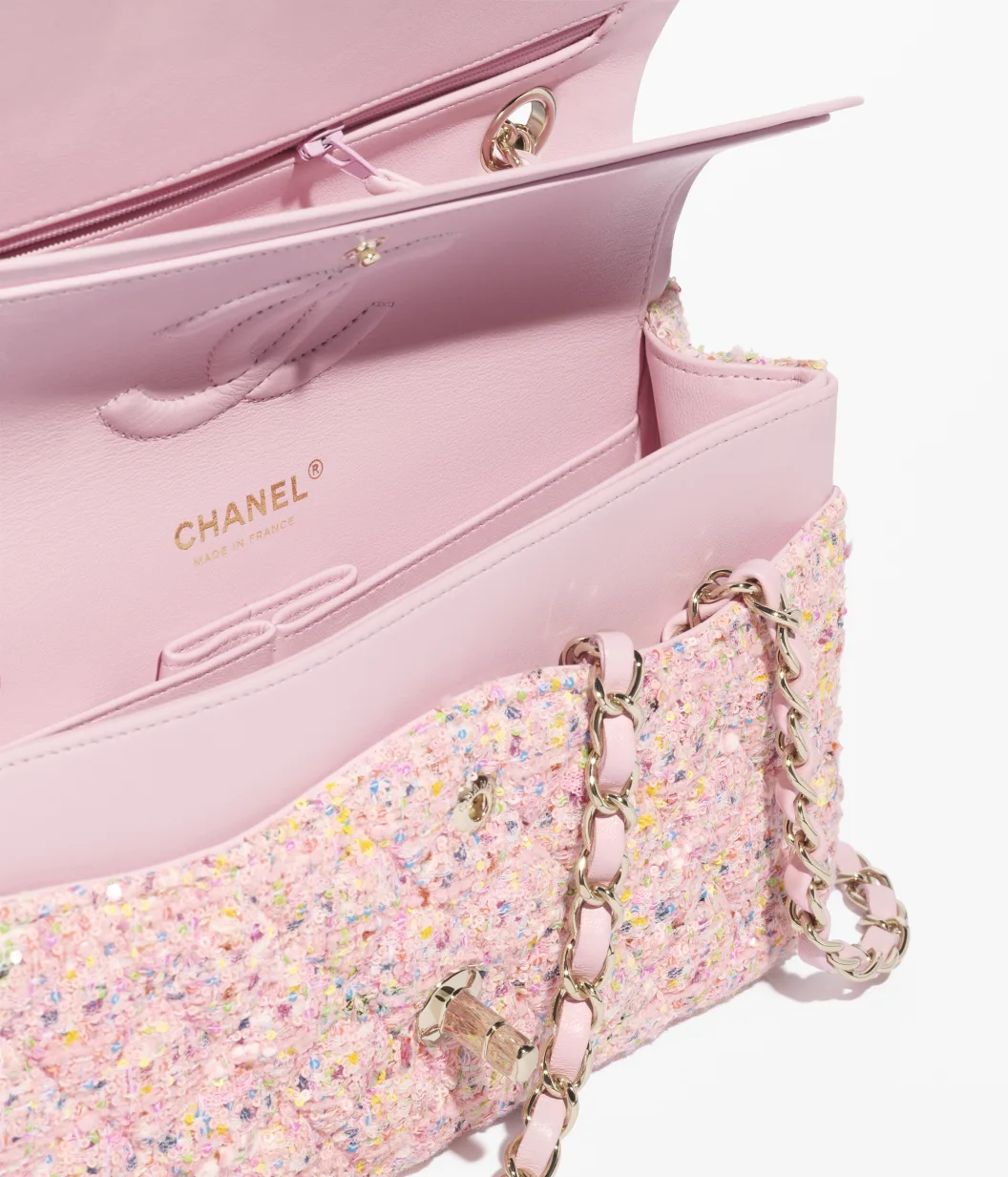 CHANEL Classic 11.12 Handbag-Pink & Multicolour