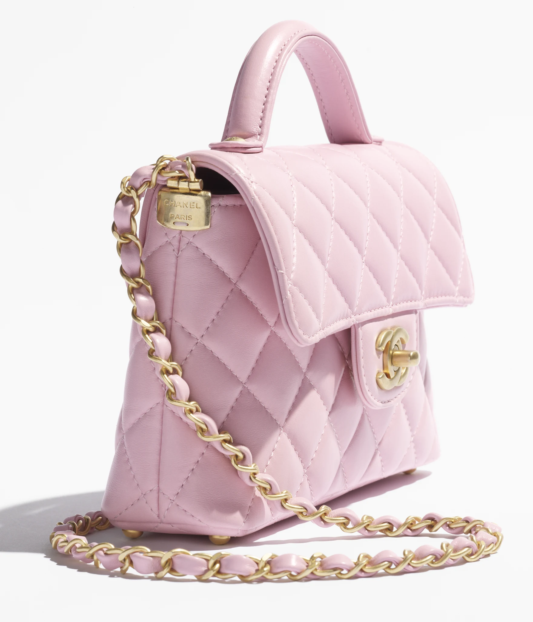 ãð¥Special Offersð¥ãCHANEL Small Flap Bag With Top Handle-Light Pink