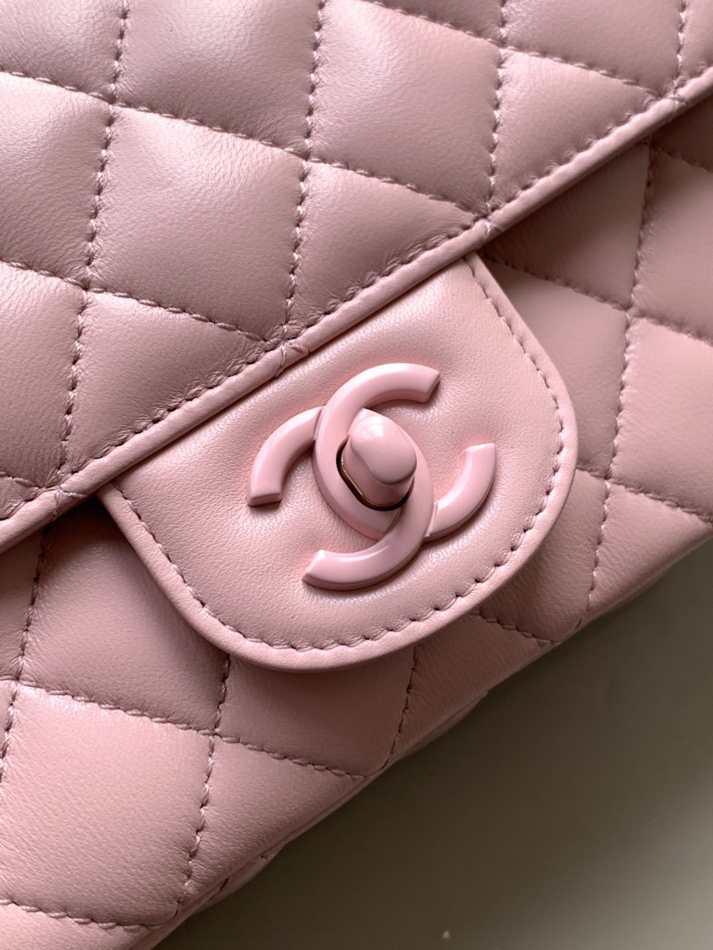 Chanel Mini Flap Bag with Top Handle-Light Pink