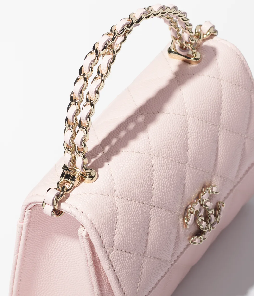 CHANEL Clutch With Chain-Light Pink