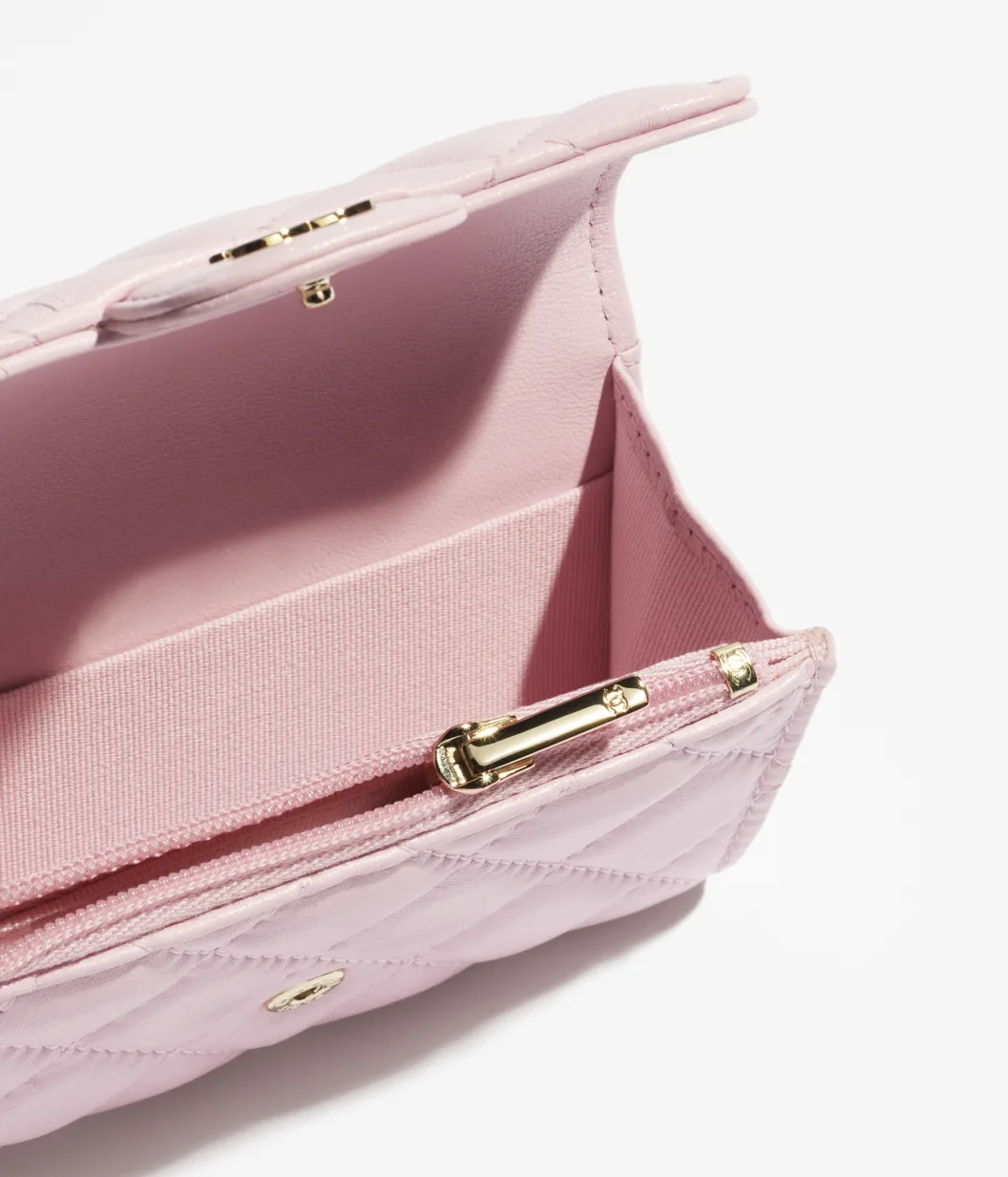 CHANEL Classic Card Holder-Light Pink