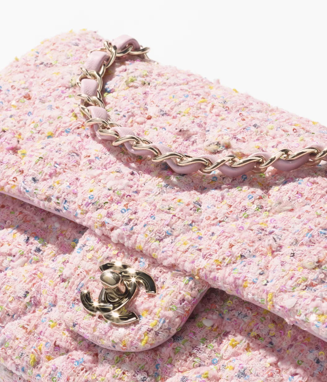CHANEL Classic 11.12 Handbag-Pink & Multicolour