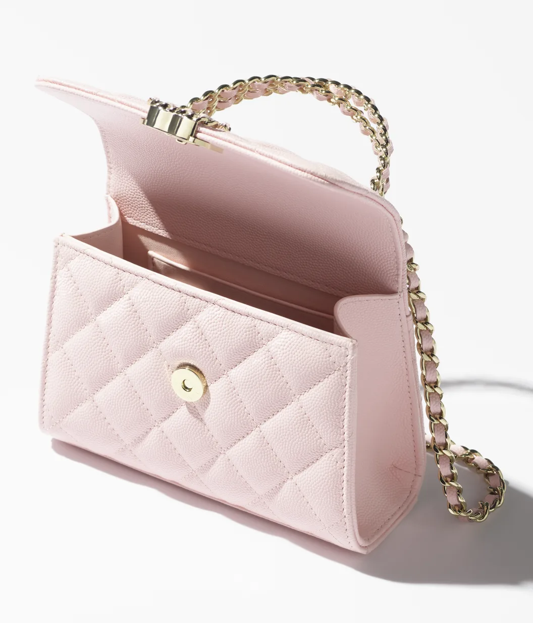 CHANEL Clutch With Chain-Light Pink