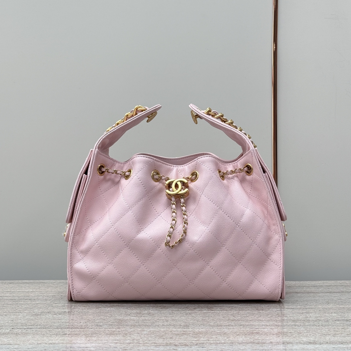 CHANEL 25 Small Handbag-Light Pink