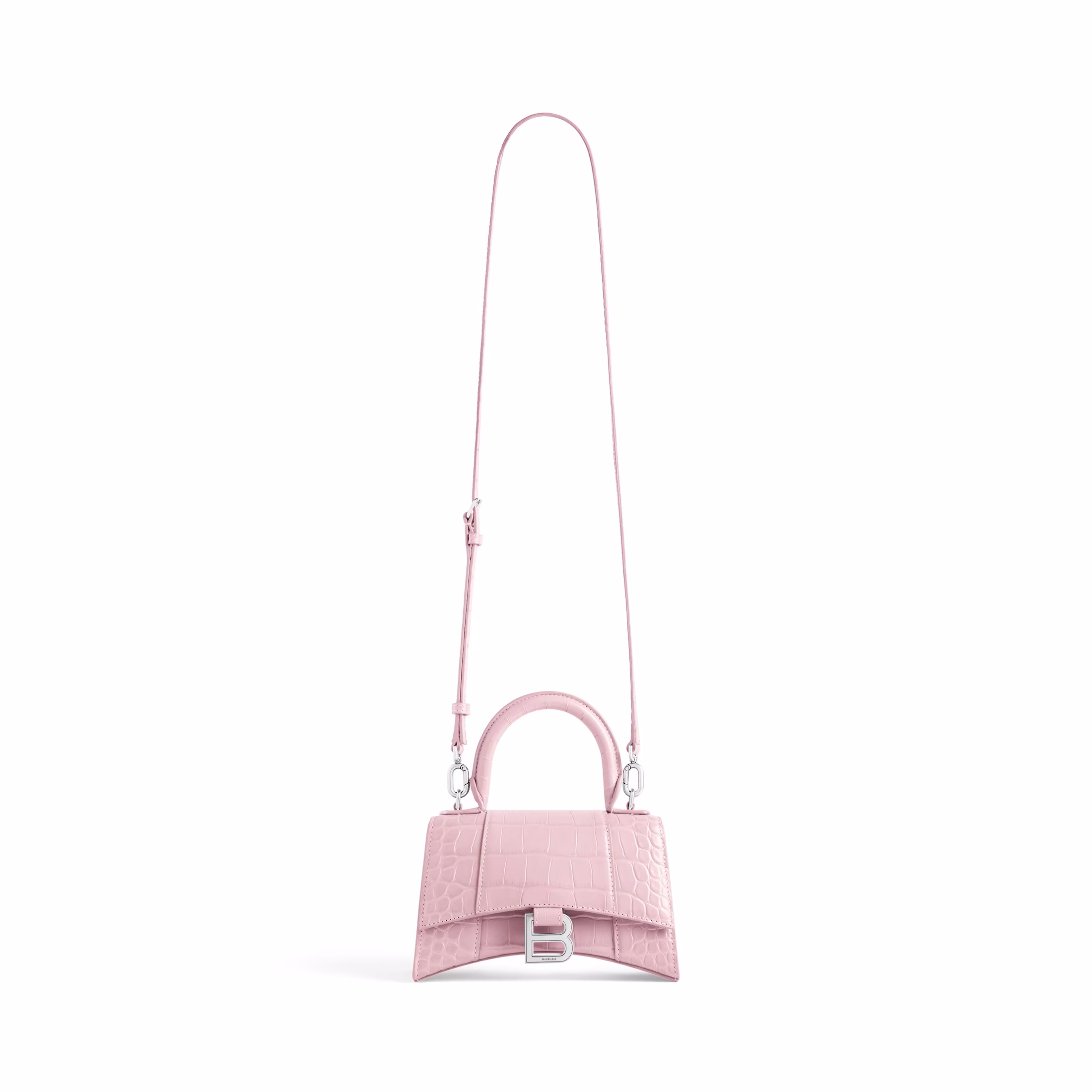 Balenciaga WOMEN'S HOURGLASS HANDBAG XS IN PINK