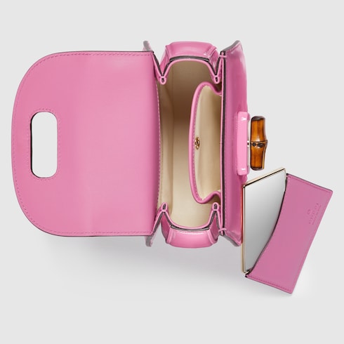 Gucci Bamboo 1947 mini bag Variation pink patent leather