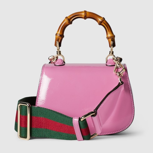 Gucci Bamboo 1947 mini bag Variation pink patent leather