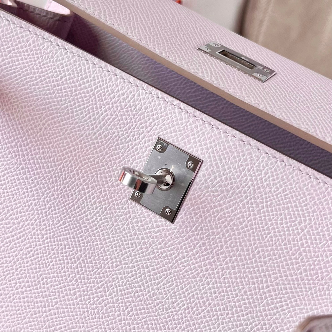 Hermès Epsom Kelly Sellier 25 Mauve Pale