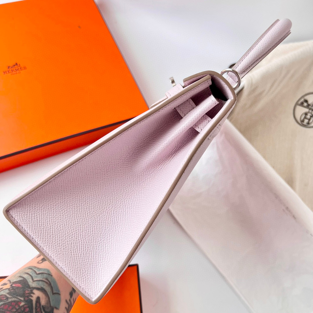 Hermès Epsom Kelly Sellier 25 Mauve Pale