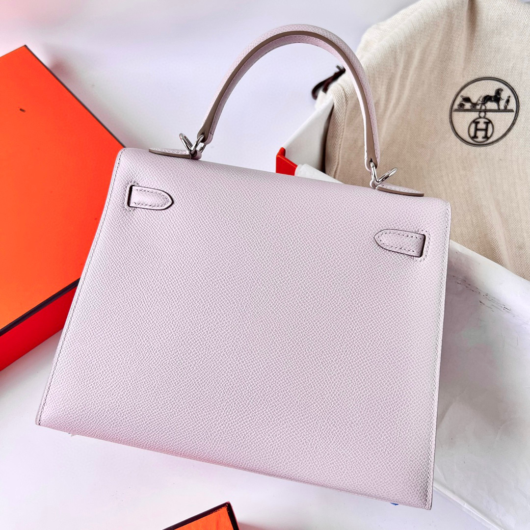 Hermès Epsom Kelly Sellier 25 Mauve Pale