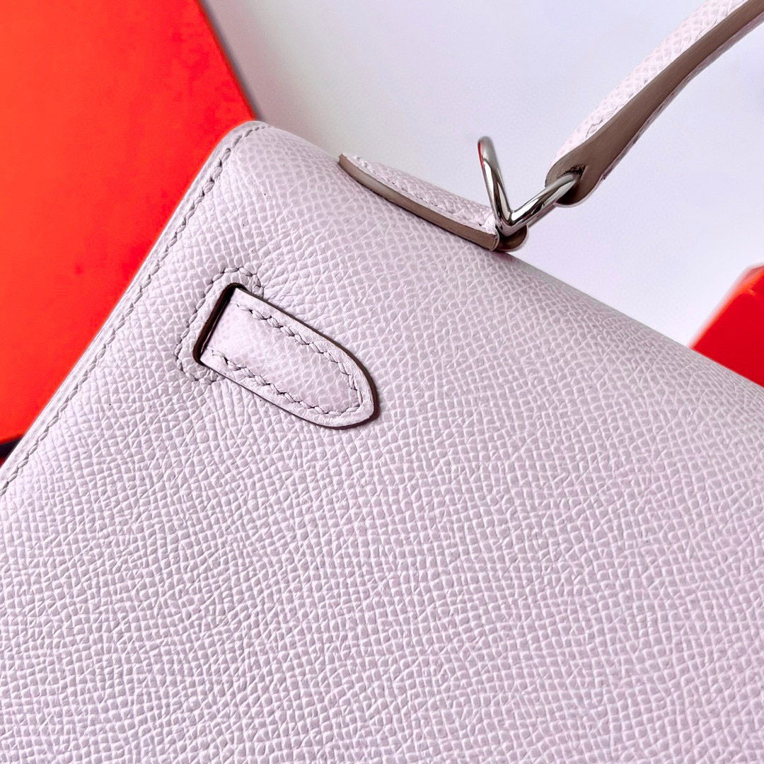 Hermès Epsom Kelly Sellier 25 Mauve Pale