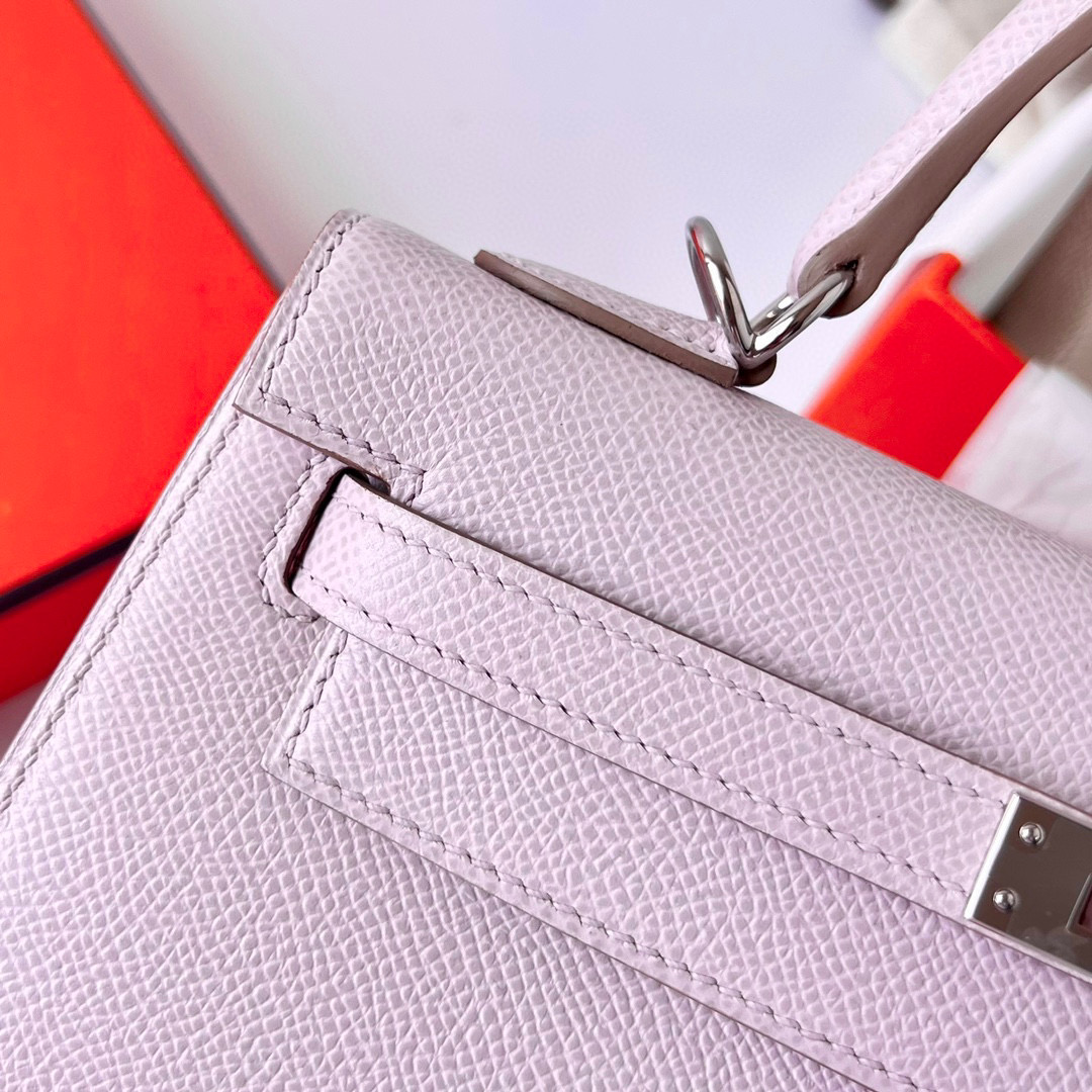 Hermès Epsom Kelly Sellier 25 Mauve Pale