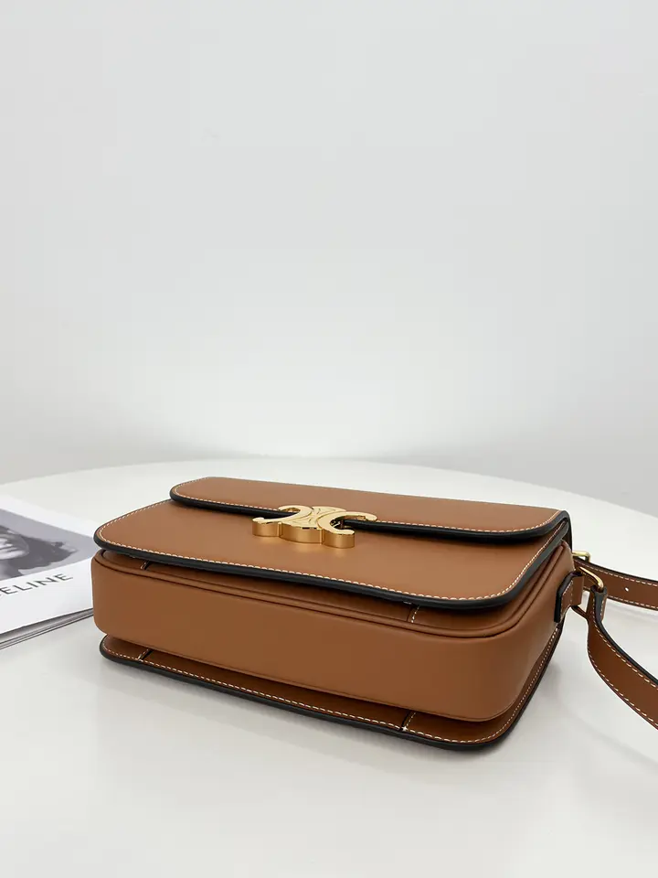 Celine Medium Triomphe Bag in Caramel