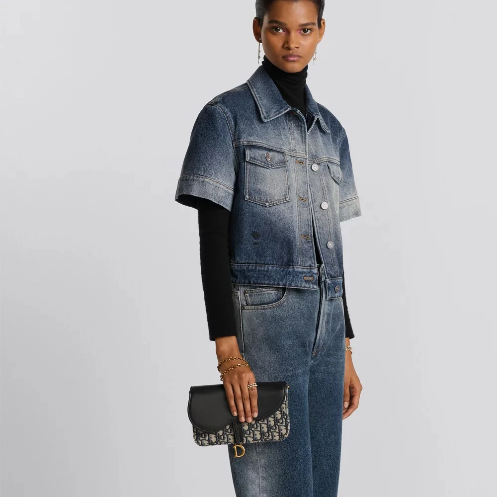Dior Medium Saddle Pouch with Chain