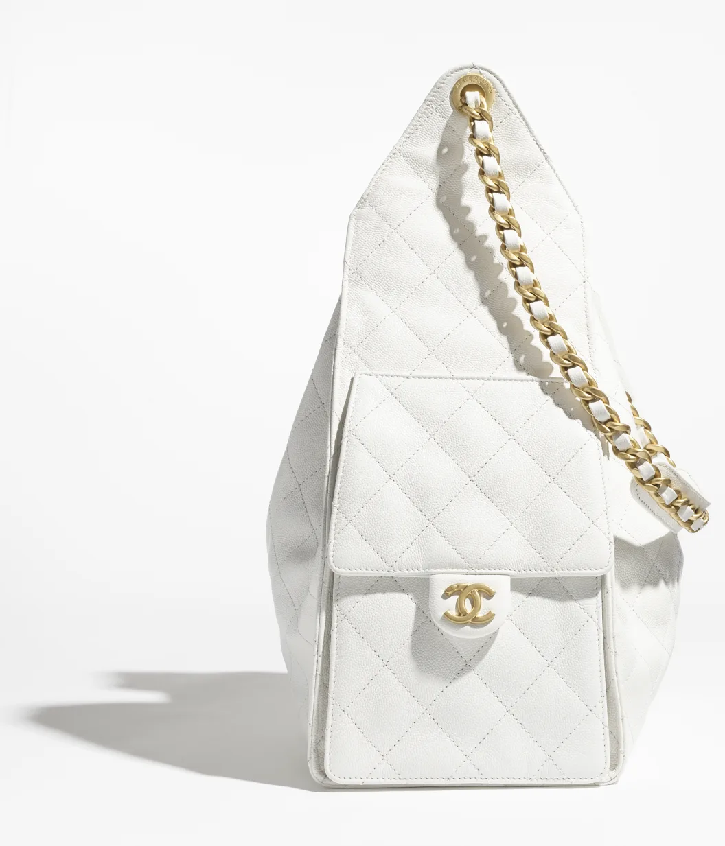 CHANEL 25 Medium Handbag-White