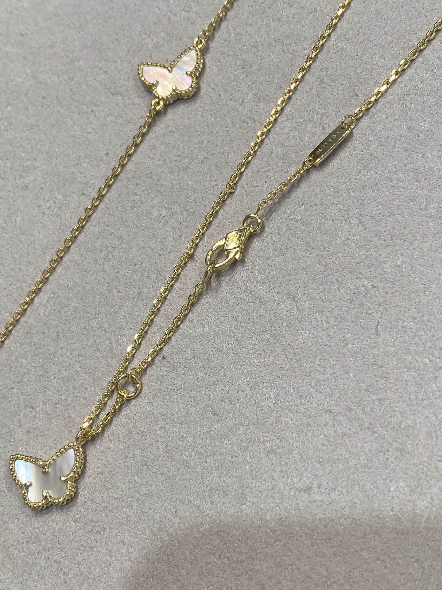 Van Cleef & Arpels Butterfly Mother-of-Pearl Necklace and Bracelet