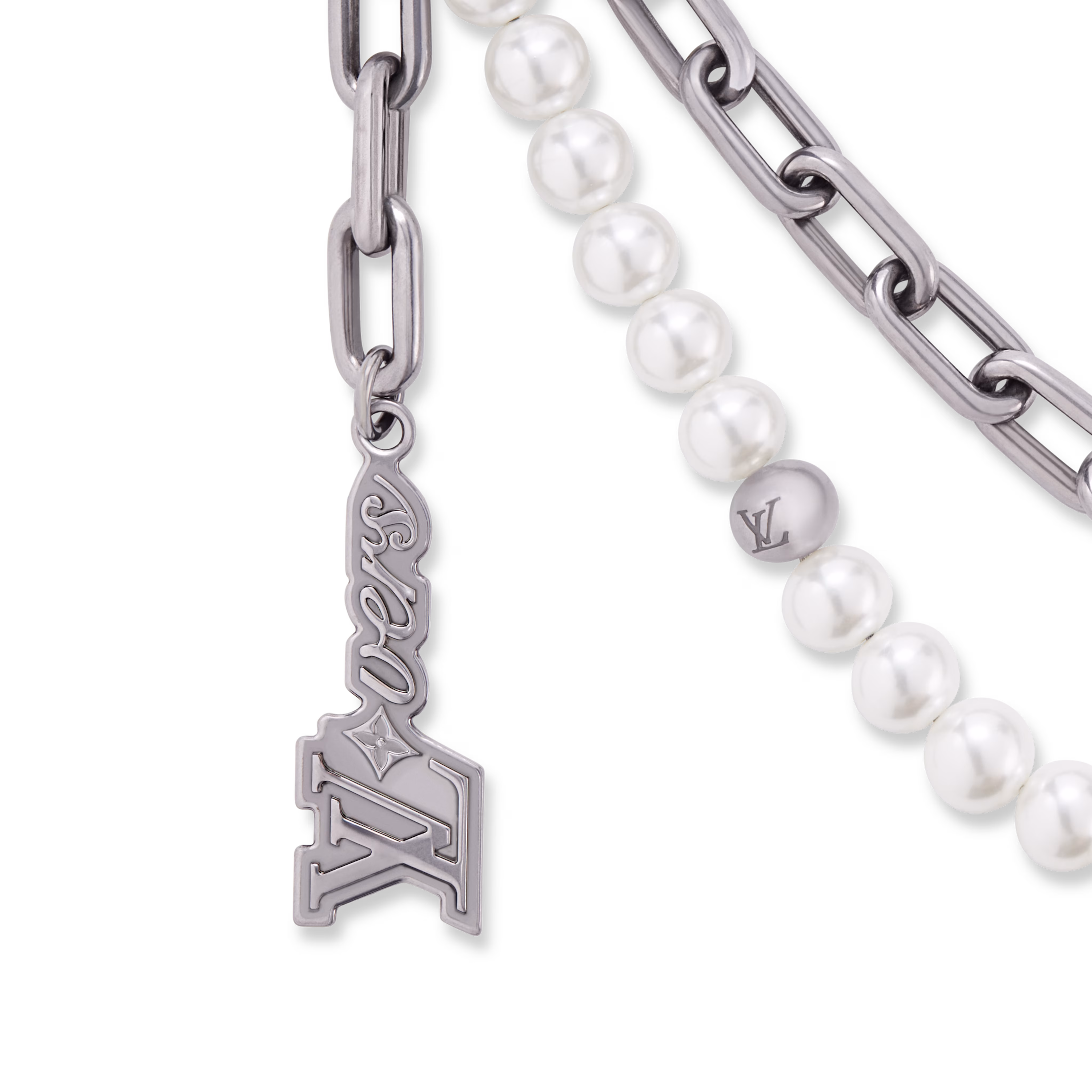 LV Pearls Chain Belt and Bag Charm M02606