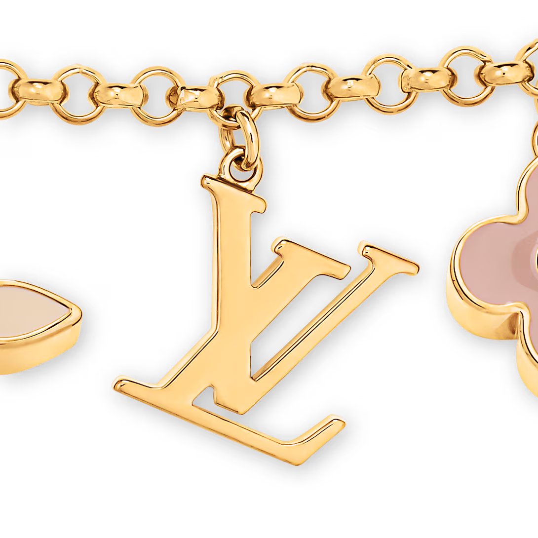 LV Fleur de Monogram Bag Charm Chain M01413