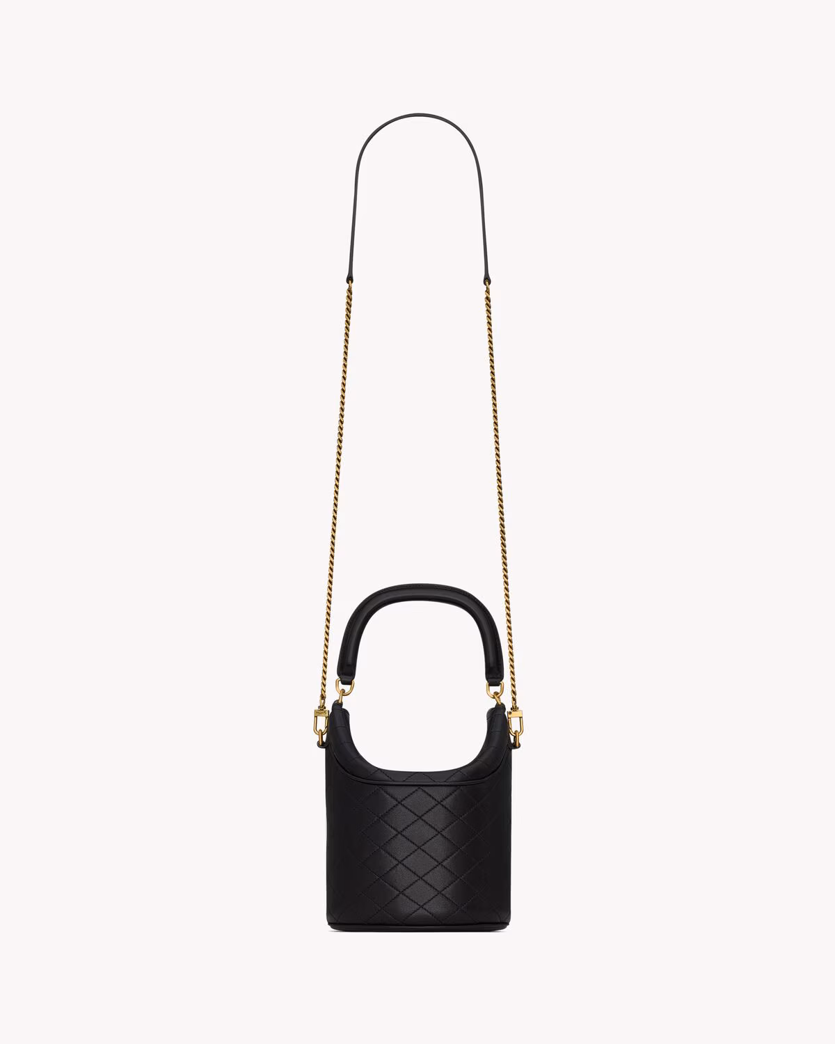 YSL GABY bucket bag in lambskin-Black