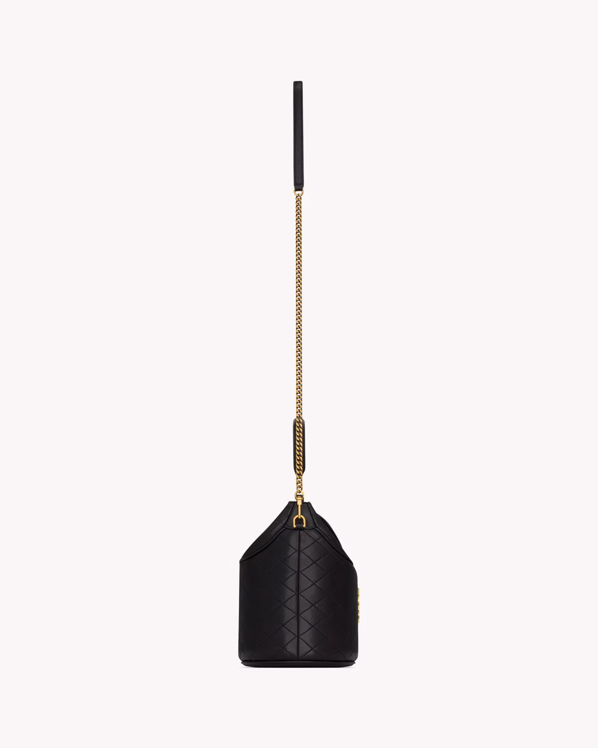 YSL GABY bucket bag in lambskin-Black