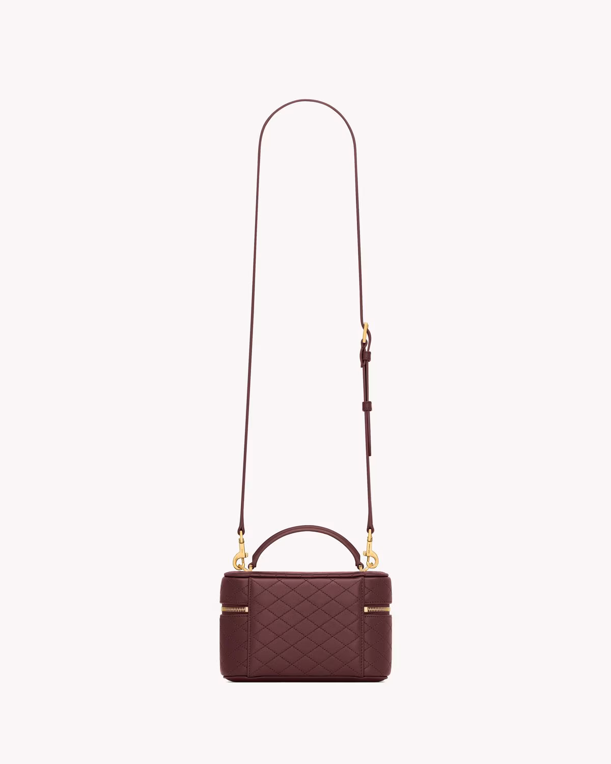 YSL GABY vanity bag in lambskin-ROUGE CABERNET