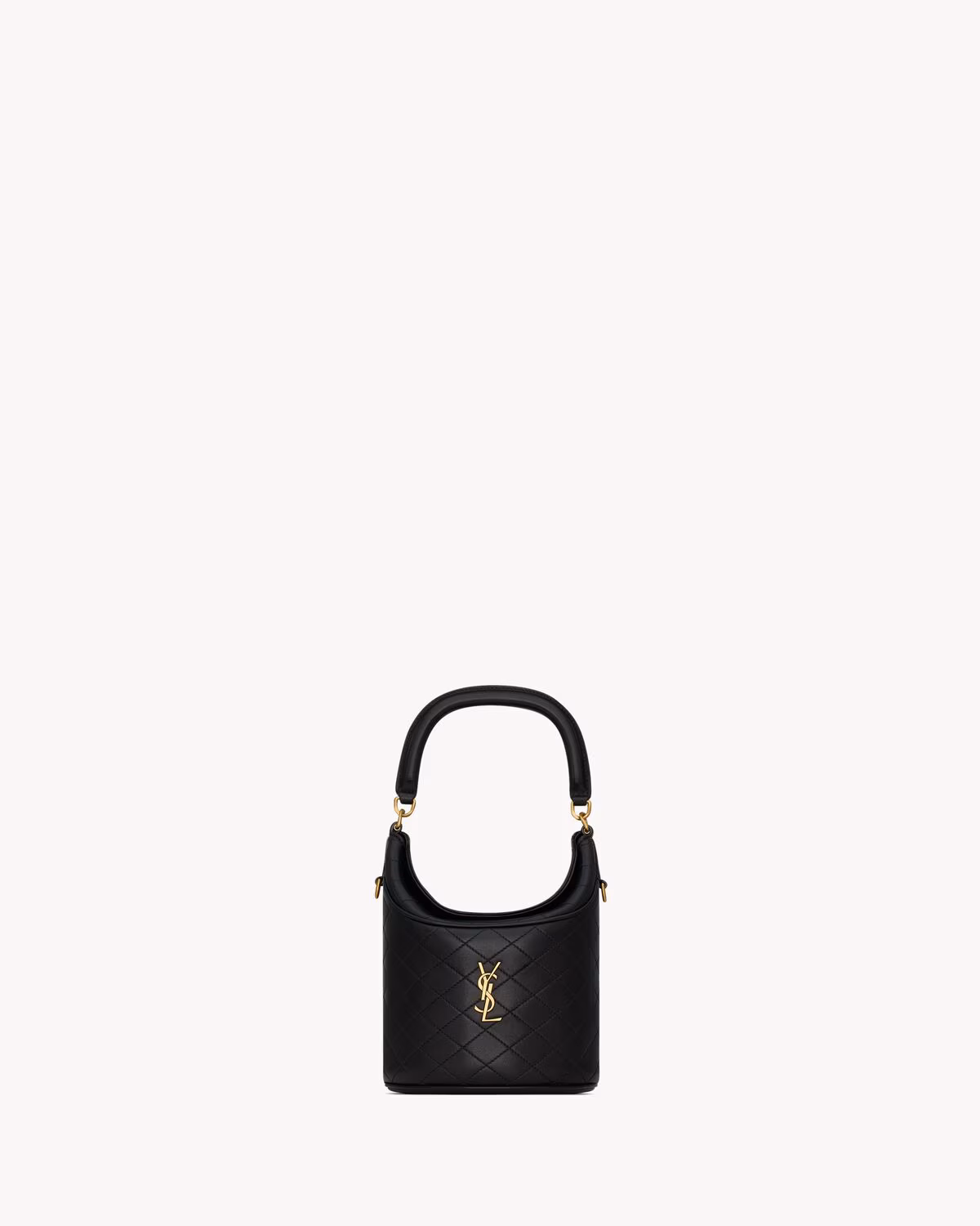 YSL GABY bucket bag in lambskin-Black