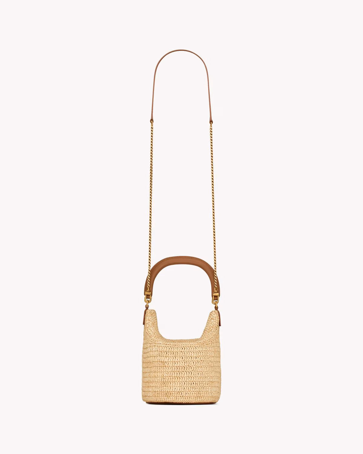 YSL GABY bucket bag in raffia