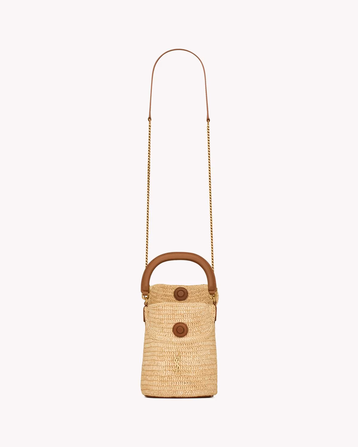 YSL GABY bucket bag in raffia