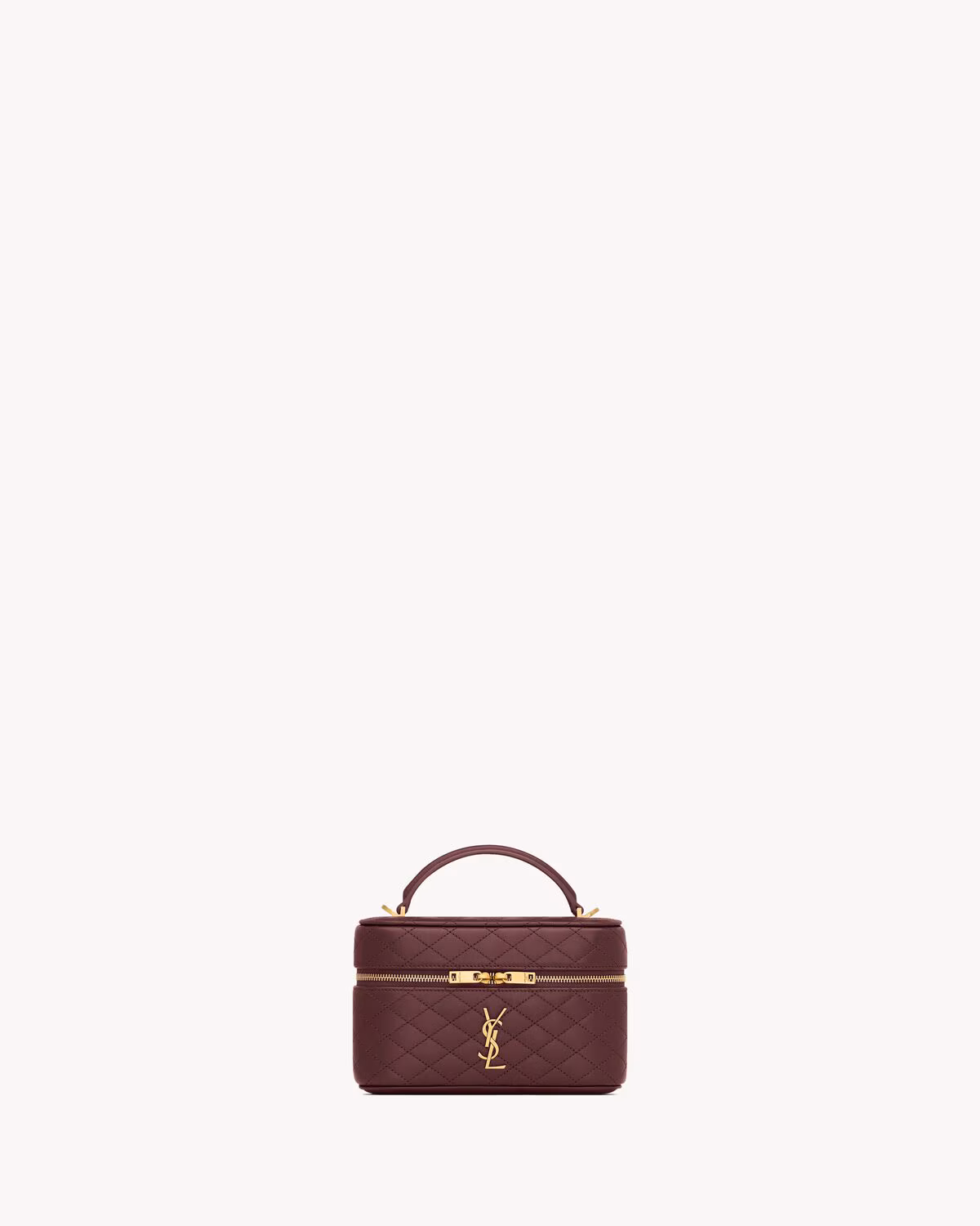 YSL GABY vanity bag in lambskin-ROUGE CABERNET