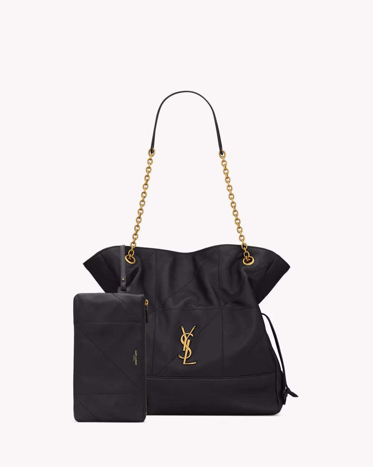YSL JAMIE SHOPPING in lambskin-BLACK