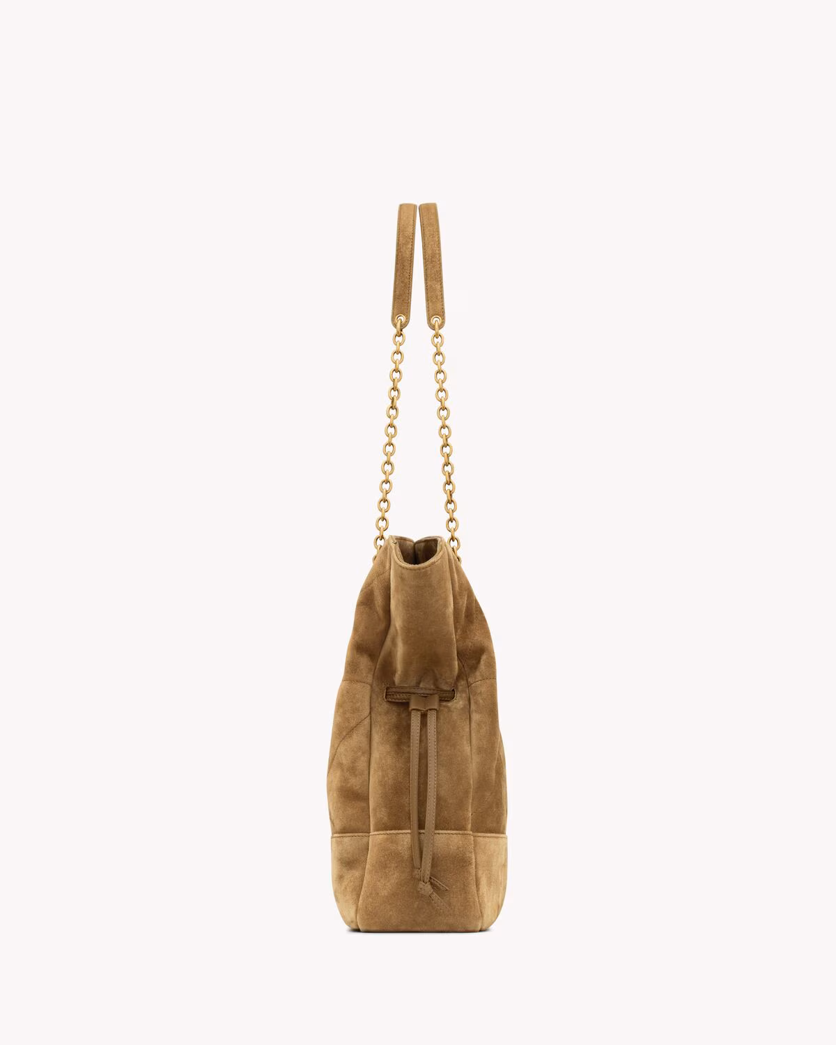 YSL JAMIE shopping in suede-GOLDEN LEAF