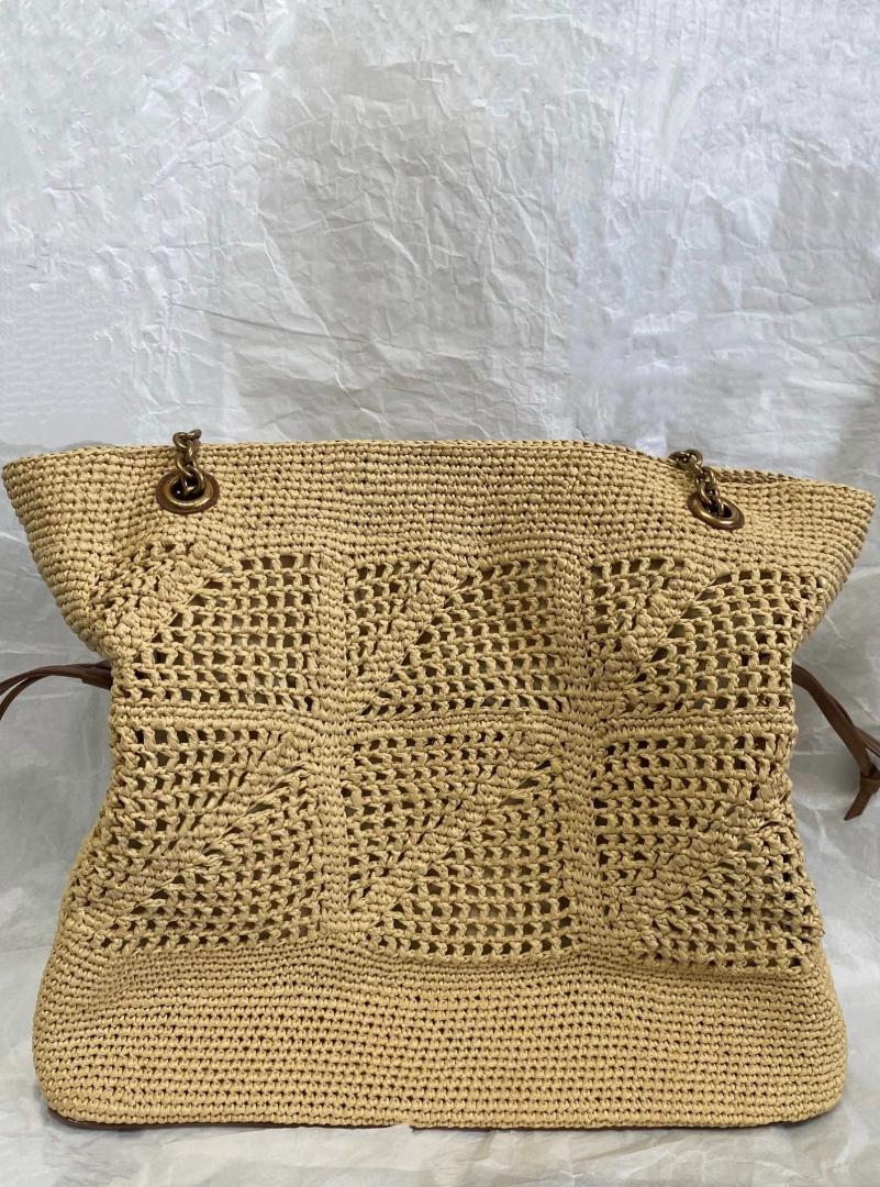 YSL JAMIE SHOPPING in raffia