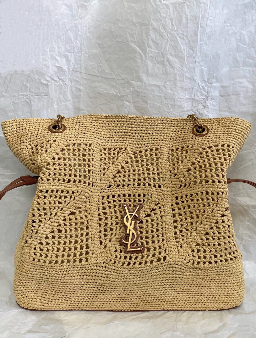 YSL JAMIE SHOPPING in raffia